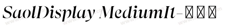 SaolDisplay MediumIt字体转换